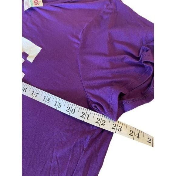 Ragdoll Women's Top Shirt Plus Size 3x Purple Love Graphic Stretchy Short Sleeve - Picture 8 of 9